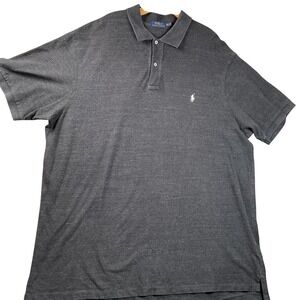 Polo Ralph Lauren Polo Shirt Mens 3XLT Dark Grey Short Sleeve Cotton